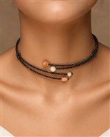 Halskette Rajola Dame in Halbedelsteine Corallo 54-497-4P